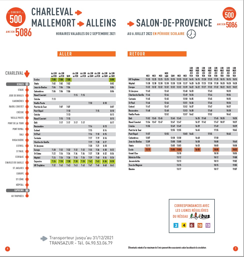 Transports – Ville d'Alleins