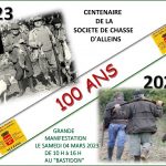 Centenaire de la Société de chasse d’Alleins – samedi 04 mars 2023 de 10h à 16h – Bastidon