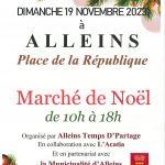 Marché de Noël – dimanche 19 novembre 2023 – 10h à 18h Place de la République