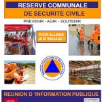 Réserve Communale de Sécurité Civile – Réunion d’information publique – 21 mars 2024 à 18h45