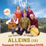 E LA NAVE VA … Les chants du voyage – samedi 20 décembre à 18h à l’église d’Alleins