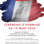 19 mars 2026 – Cérémonie commémorative
